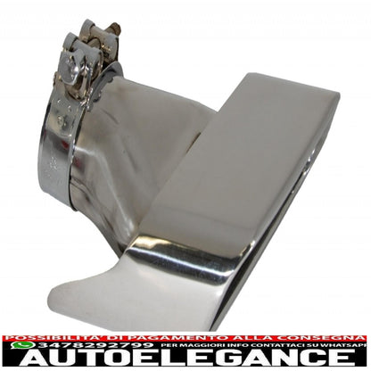 diffusore d'aria a doppia uscita adatto per bmw f10 serie 5 (2011-2017) design m-performance con terminali di scarico v8 lci design quadrato