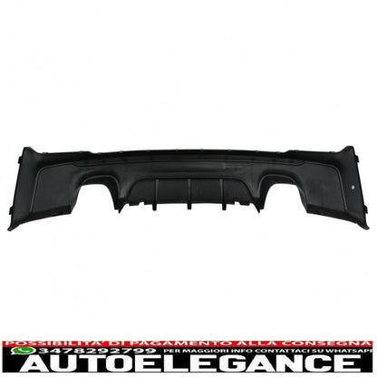 paraurti posteriore spoiler mantovana diffusore doppia uscita adatto per bmw serie 2 f22 f23 (2013-) m performance design brillante edizione nera