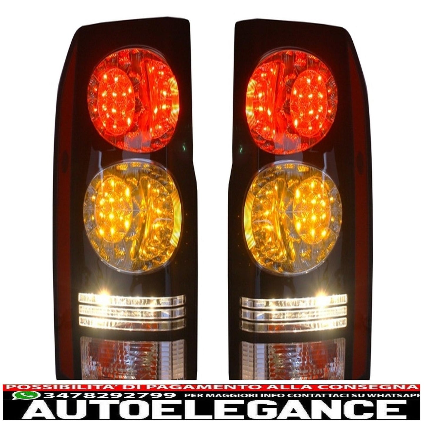 LED rear lights suitable for Land Rover Discovery III 3 and IV 4 (2004-2016) black conversion to restyling look
