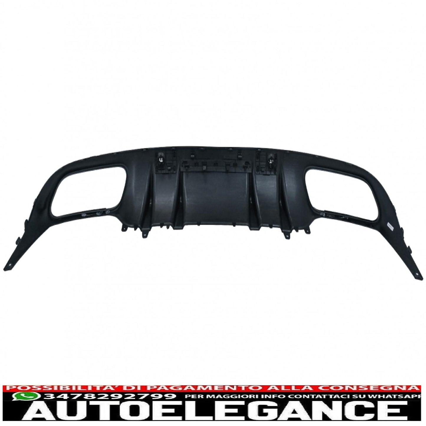 Diffusore mantovana per paraurti posteriore doppia uscita con terminali di scarico adatto per mercedes classe c c205 a205 coupe cabriolet (2014-2019) c43 design night package