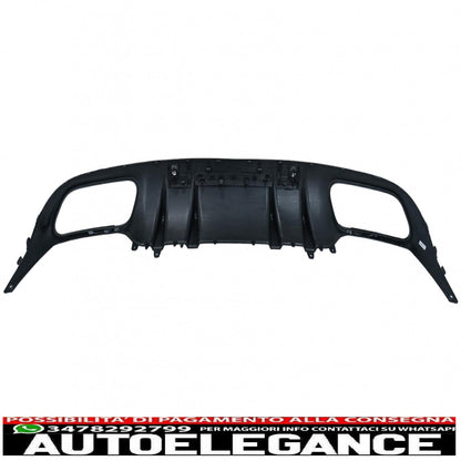 Diffusore mantovana per paraurti posteriore doppia uscita con terminali di scarico adatto per mercedes classe c c205 a205 coupe cabriolet (2014-2019) c43 design night package