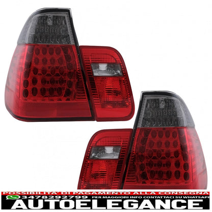 led rear lights suitable for bmw 3 series e46 limousine 4d (09.2001-03.2005) smoke red