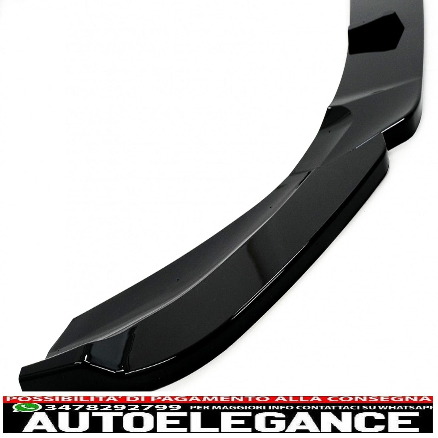 Front bumper spoiler lip suitable for mercedes a-class w177 v177 sport-line / a35 (2018-up) piano black 
