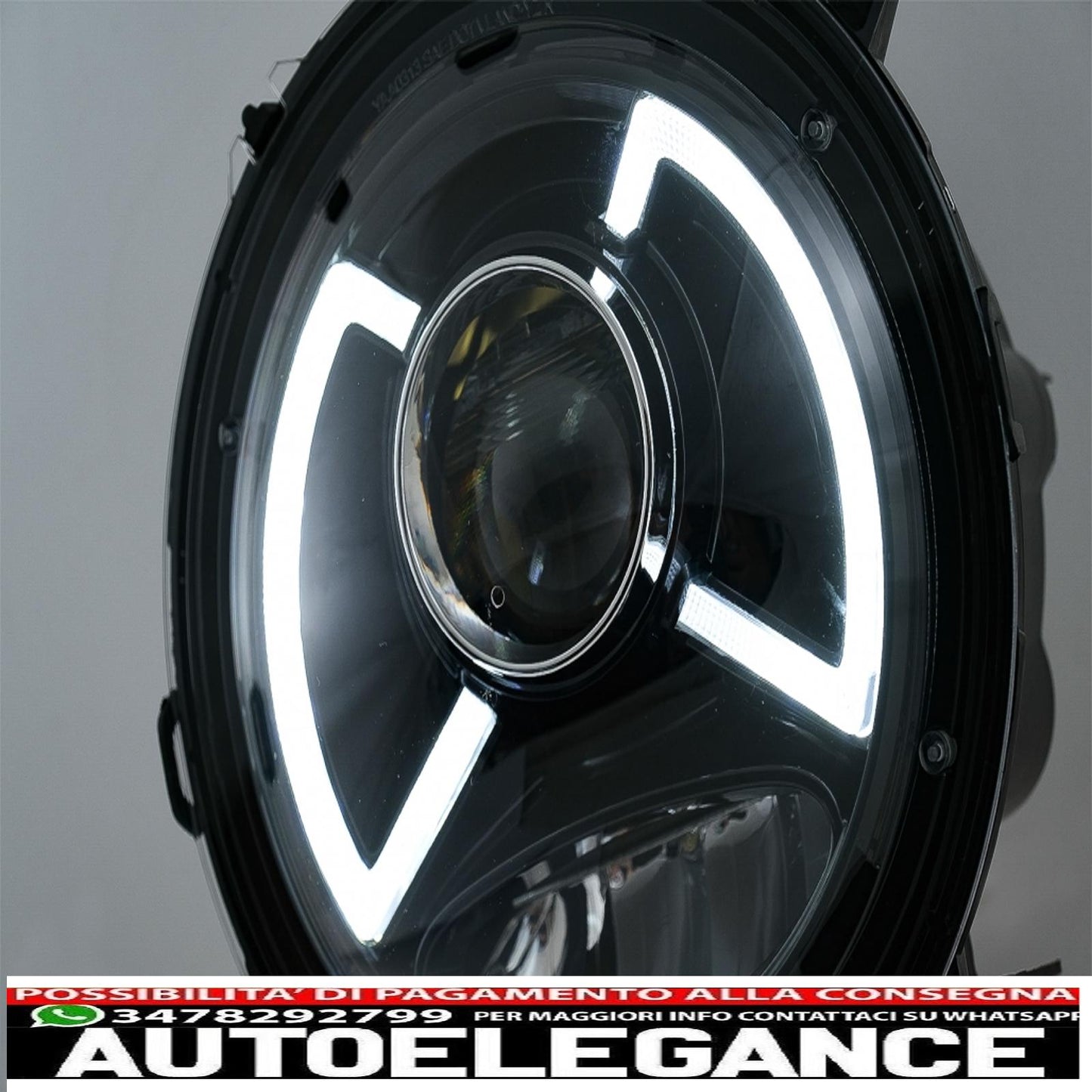 Full LED headlights suitable for Jeep Wrangler IV JL/JLU (2018-up) light bar. 