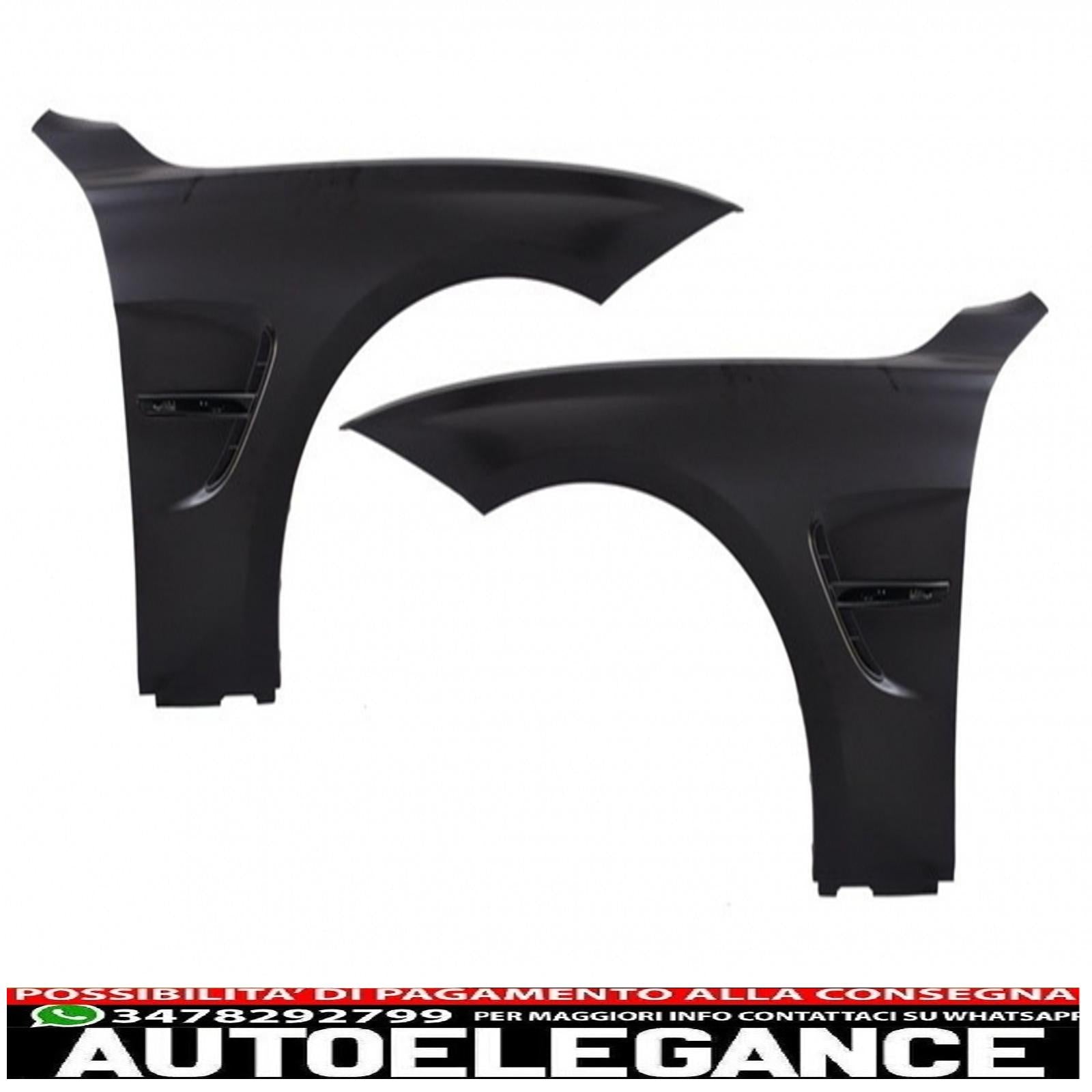 cofano cofano con parafanghi anteriori nero adatto a bmw serie 3 f30 f31 (2011-2019) m3 gts look AUTOELEGANCERICAMBI