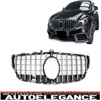 front grille suitable for mercedes cls w218 facelift (2014-2017) gt-r panamericana design chrome 
