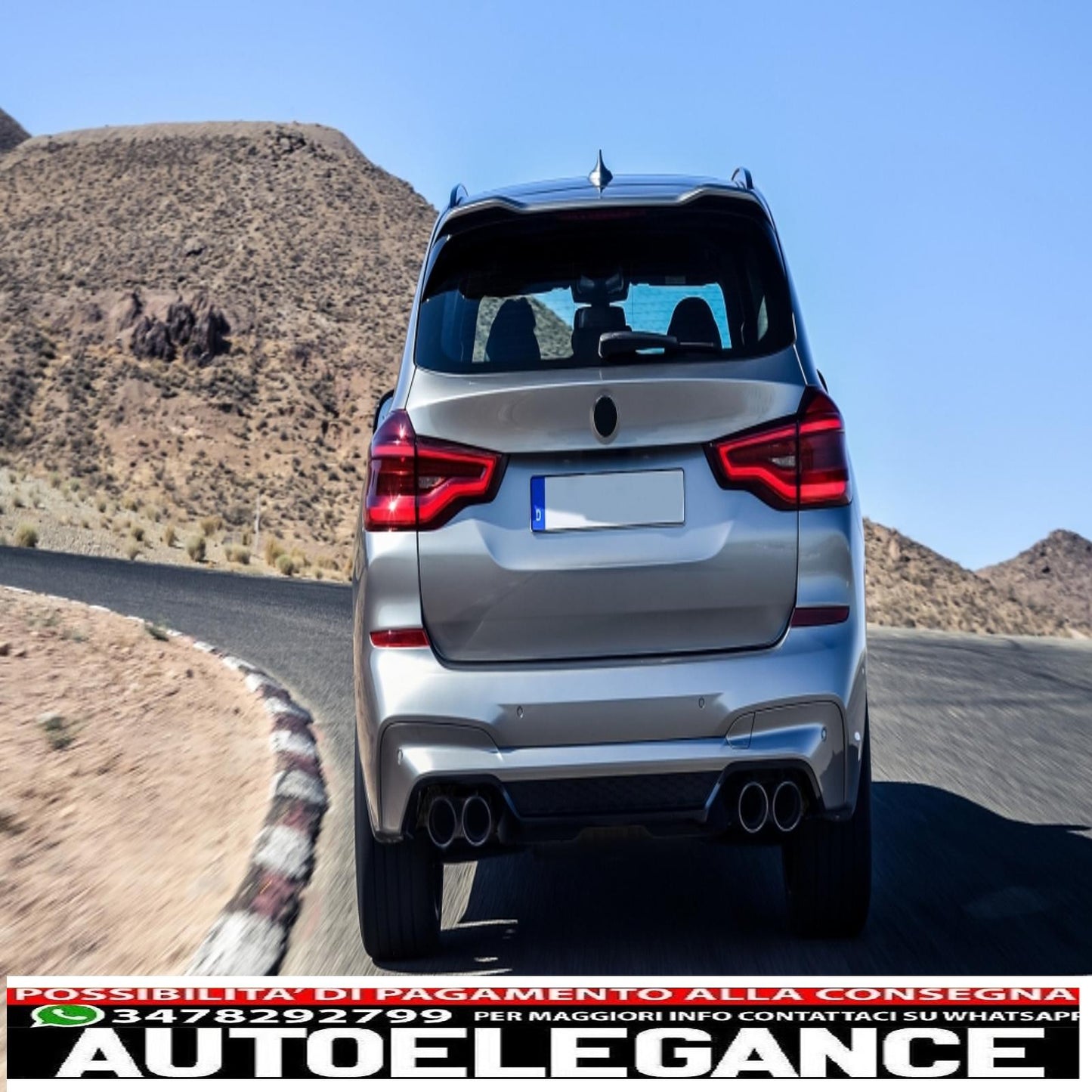 roof spoiler suitable for bmw x3 g01 (2017-up) bk style piano black