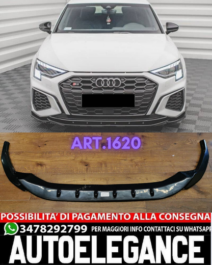 SPLITTER ANTERIORE ADATTO PER AUDI A3 S3 8Y 2020+ LOOK SPORTIVO
