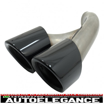 Exhaust pipes suitable for porsche cayenne 92a facelift (10/2014-2017) gts design piano black