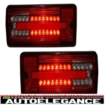 led rear lights suitable for mercedes g class w463 (1989-2015) red transparent