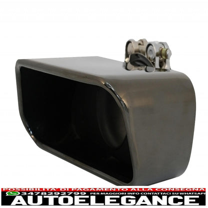 diffusore d'aria a doppia uscita adatto per bmw serie 5 f10 f11 (2011-2017) con terminali di scarico m-performance design nero pianoforte