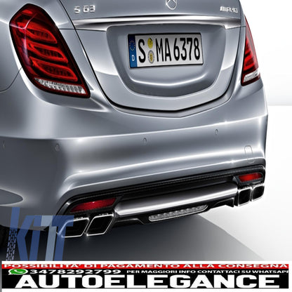 Punte per silenziatore di scarico adatte per mercedes benz classe s w222 classe e w212 s212 facelift cls w218 classe sl r231 e63 s63 sl65 a-design