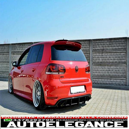 estensione paraurti posteriore per diffusore e splitter laterali posteriori adatta per vw golf vi 6 gti (2008-2013) nero