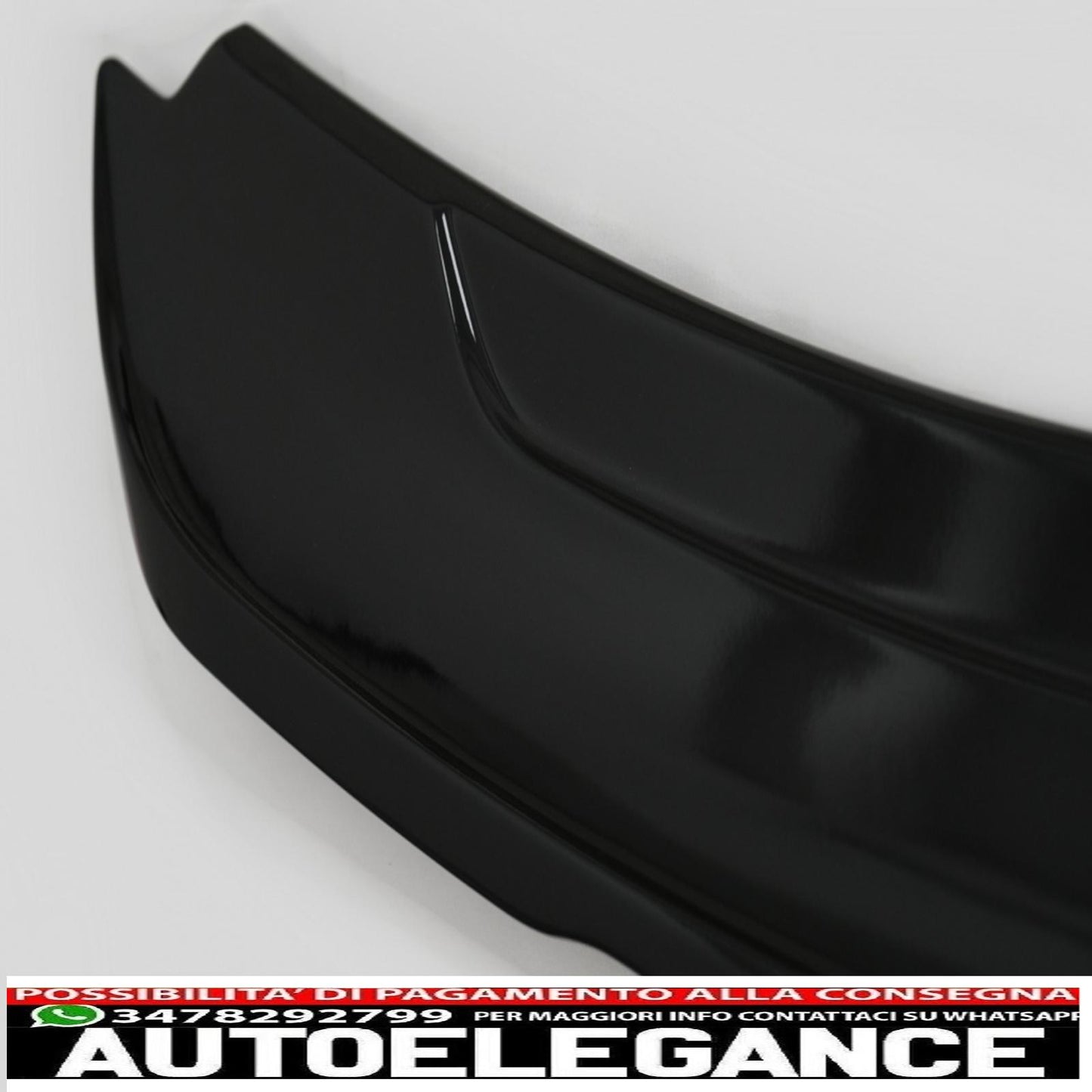 Spoiler per bagagliaio adatto per Ford Mustang MK6 VI sesta generazione (2015-2020) GT350 design nero pianoforte