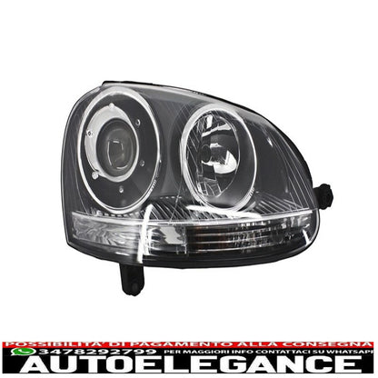 Paraurti anteriore adatto per vw golf v 5 mk5 (2003-2007) design gti con fari allo xeno