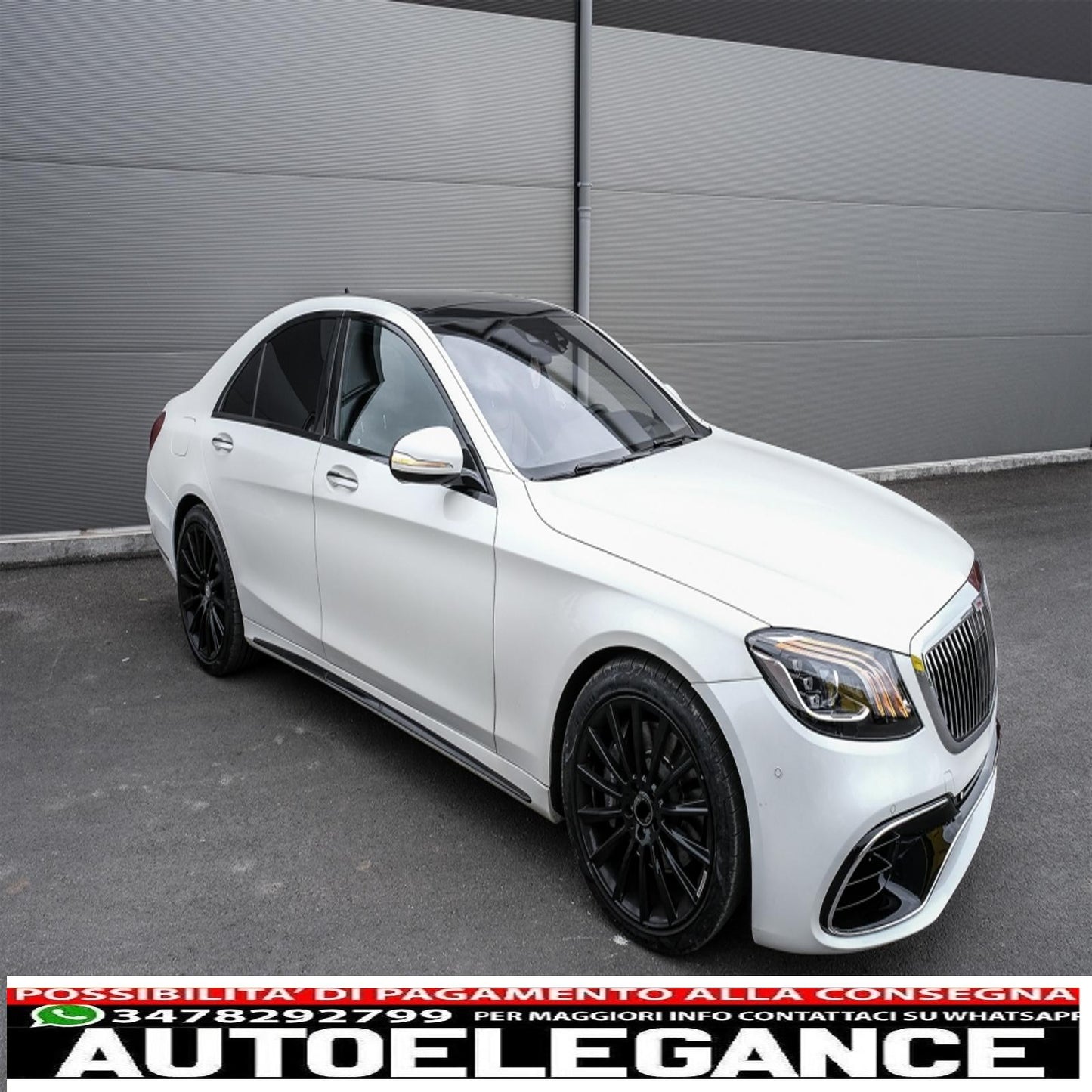 Paraurti anteriore adatto per mercedes classe s w222 facelift (2017-up) design s63