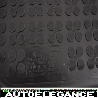Tappetino in gomma per auto nero adatto per Seat leon 99-05 toledo 99-04 skoda octavia 97-10 vw beetle bora 98-05 golf 4 iv 97-06