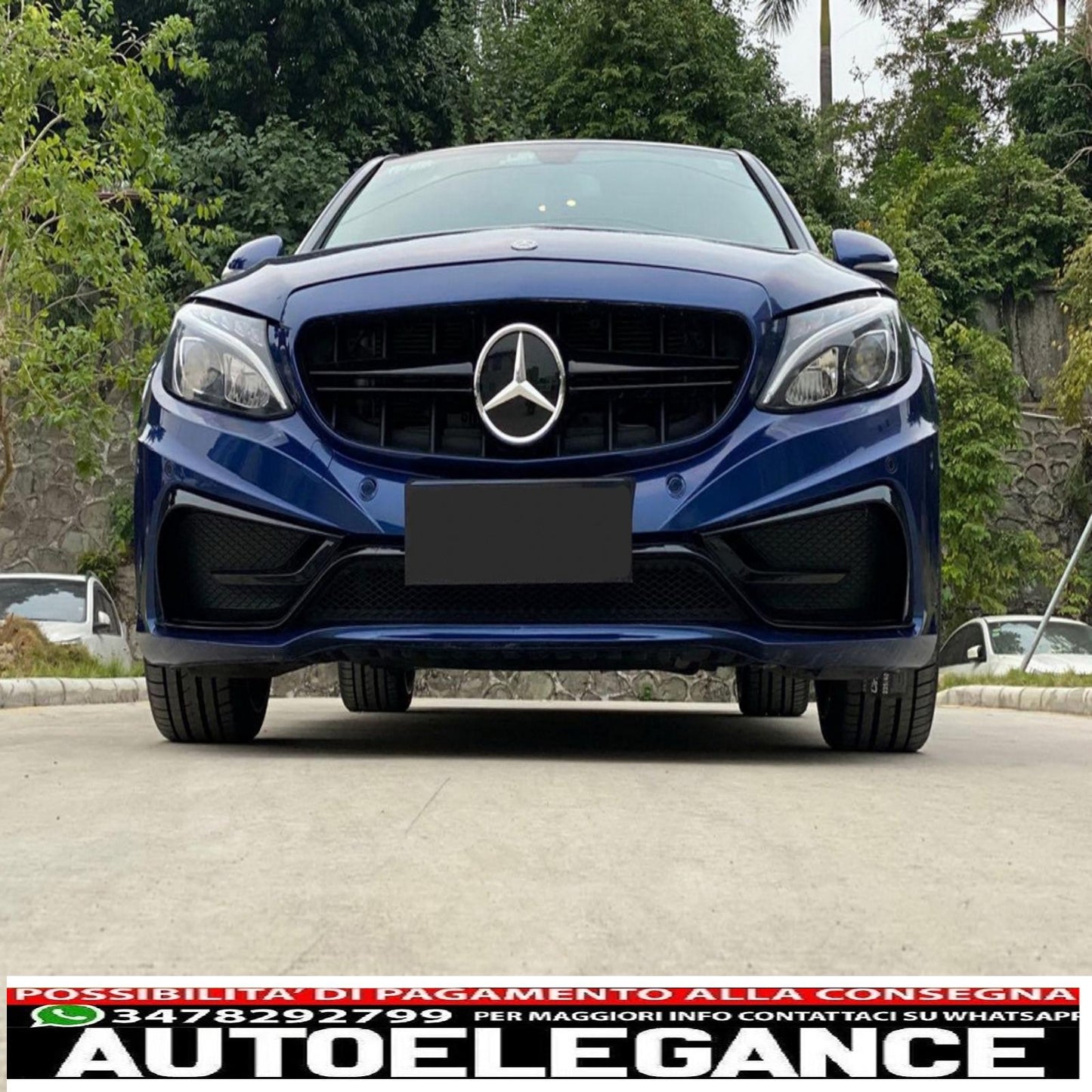 Paraurti anteriore adatto per mercedes classe c w205 s205 a205 c205 (2014-2019) limousine modello t coupé cabriolet