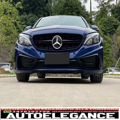 Paraurti anteriore adatto per mercedes classe c w205 s205 a205 c205 (2014-2019) limousine modello t coupé cabriolet