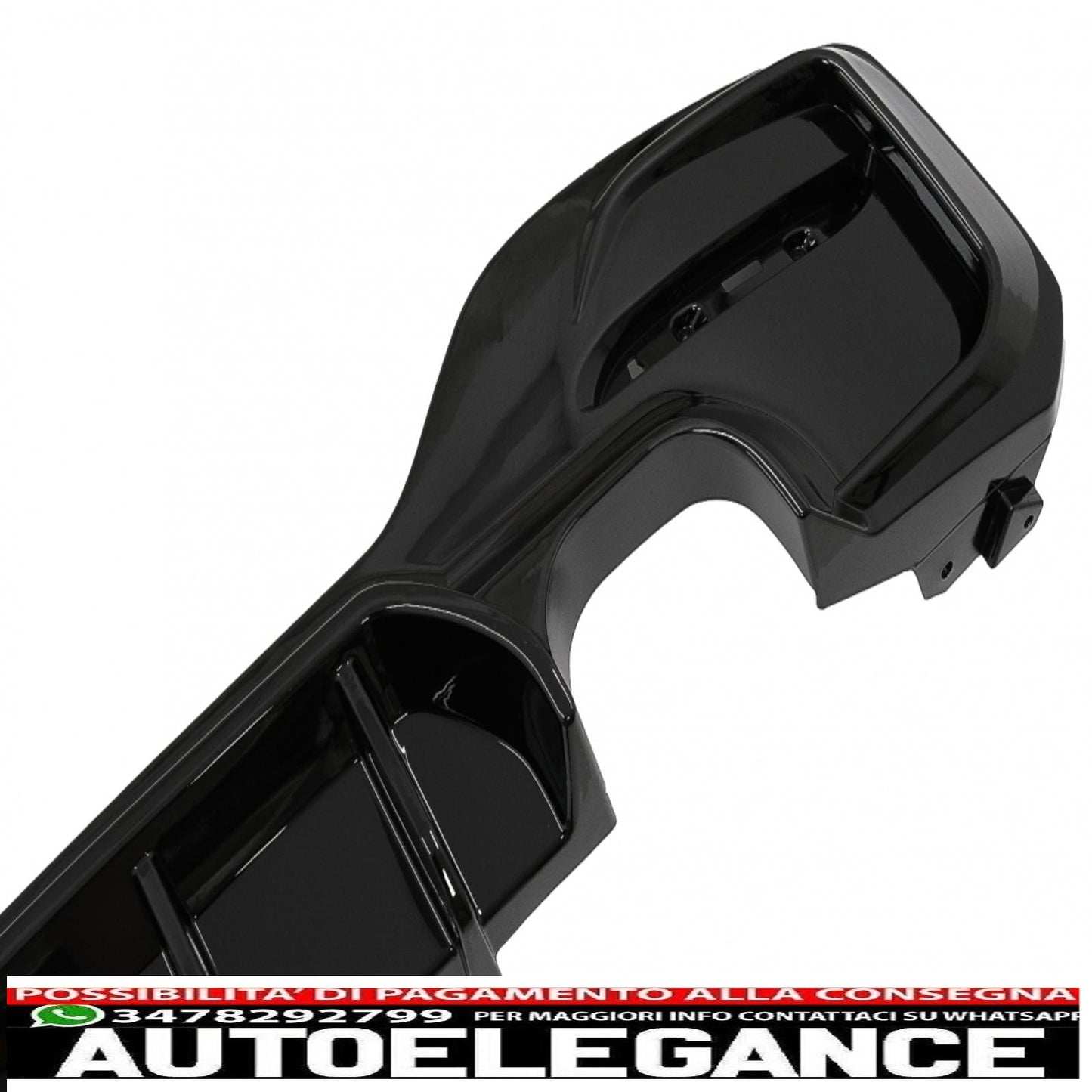 spoiler paraurti posteriore mantovana diffusore doppia uscita adatto per bmw serie 1 f20 f21 lci (2015-2019) nero pianoforte