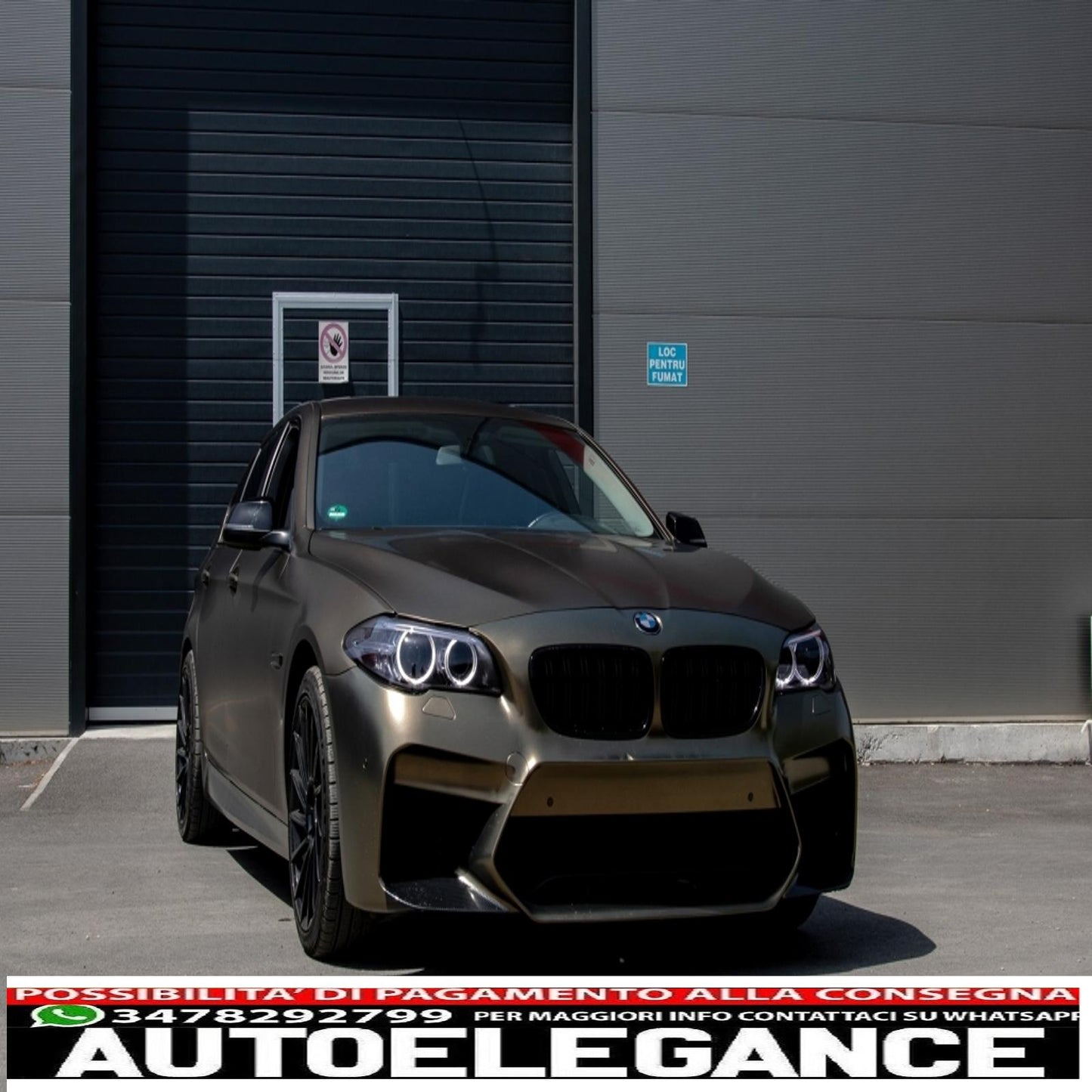 paraurti anteriore con griglie centrali adatto a bmw serie 5 f10 f11 (2011-2017) g30 m5 design senza pdc