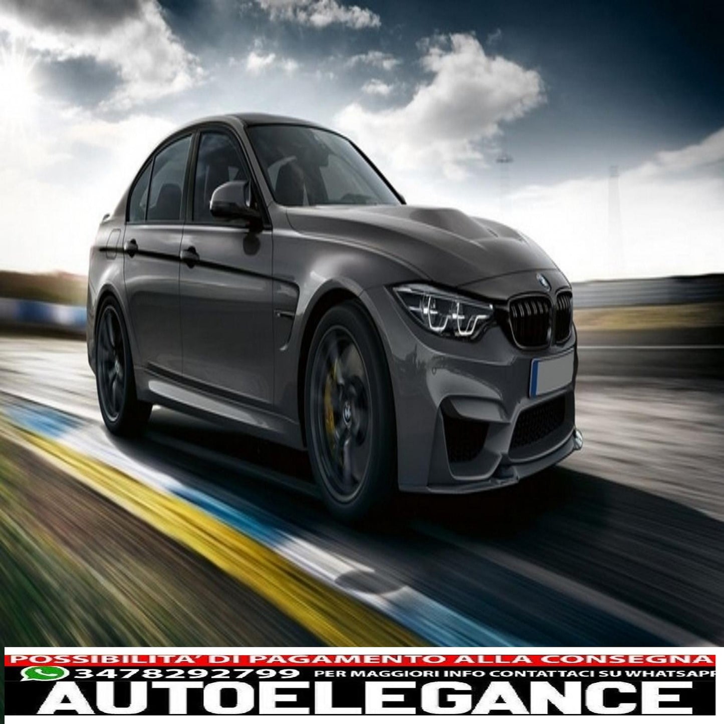 Front Bumper Spoiler Suitable for BMW 3 Series F30/F31 Sedan/Touring (2011-up) M3 CS Design 