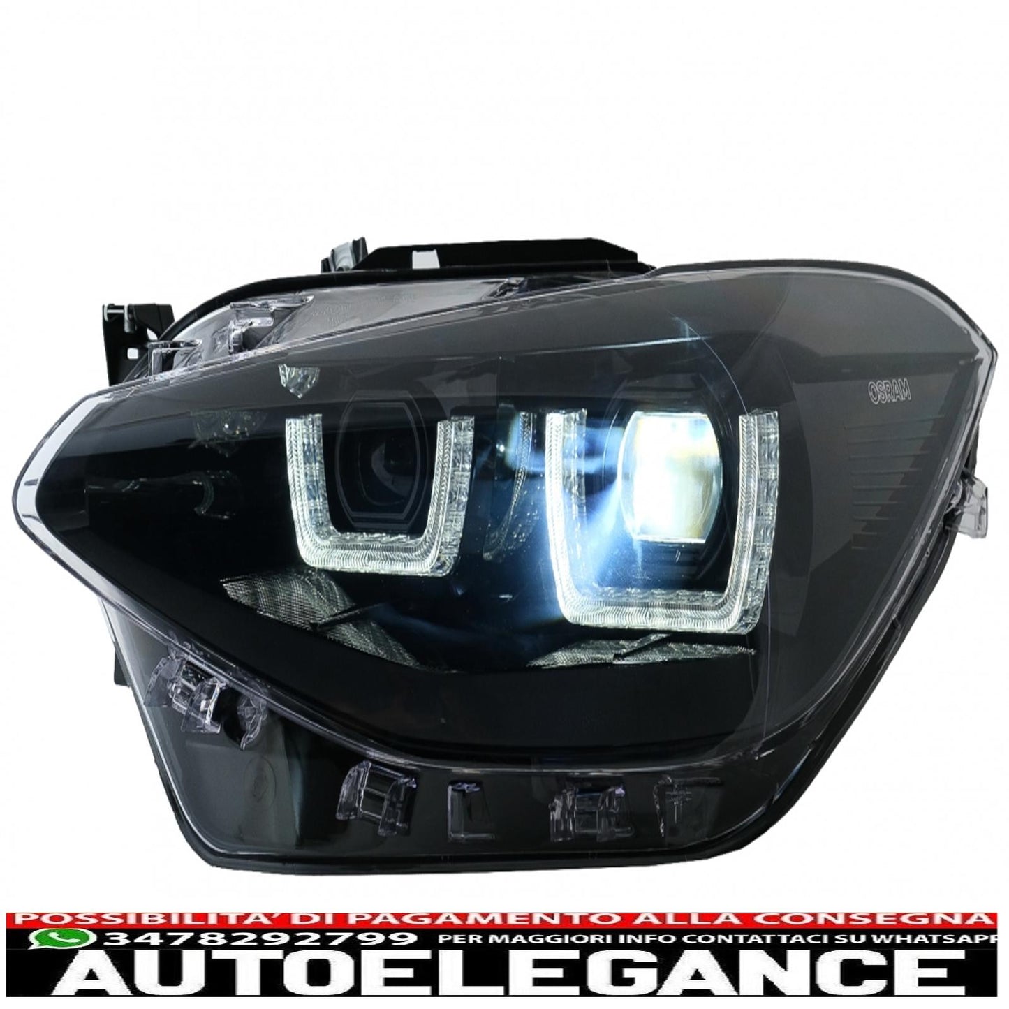 osram ledriving full led headlights suitable for bmw serie 1 f20 f21 (06.2011-03.2015) black 