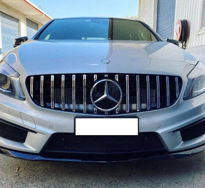 0723🔥GRIGLIA ADATTA PER MERCEDES-BENZ CLASSE A W176 12-15 CROMATA LOOK SPORT🔥