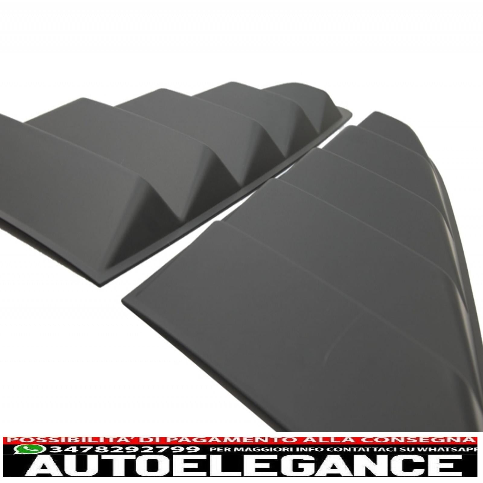 classiche feritoie per finestrini laterali adatte per Ford Mustang Mk6 VI sesta generazione (2015-2019) con feritoie per finestrini posteriori nere AUTOELEGANCERICAMBI
