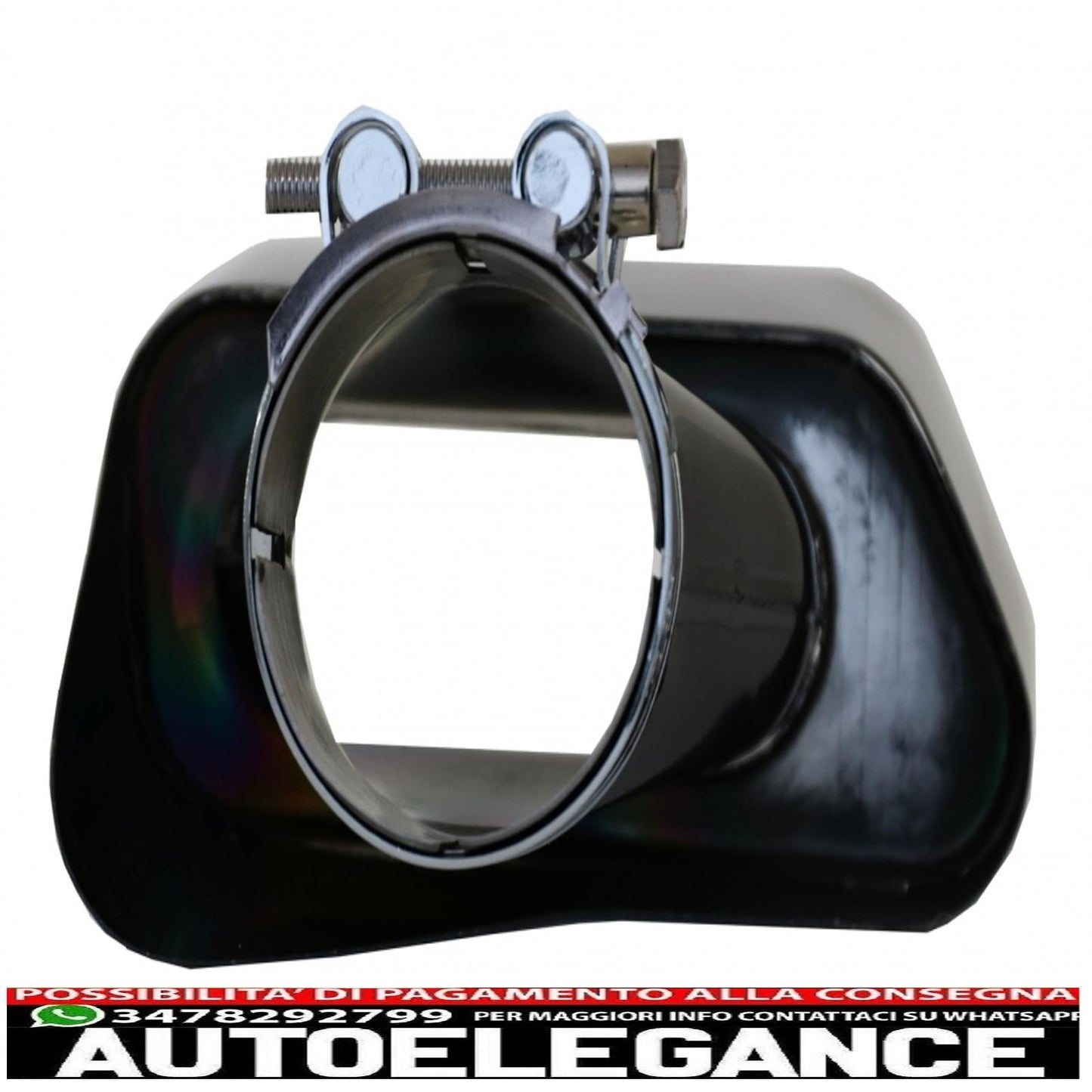 Punte marmitta di scarico adatte per bmw serie 5 berlina touring f10 f11 f18 (2011-2017) 550i v8 lci design quadrato edizione nera
