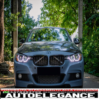 front bumper suitable for bmw 3 series f30 f31 (2011-2019) m-technik design without fog lights