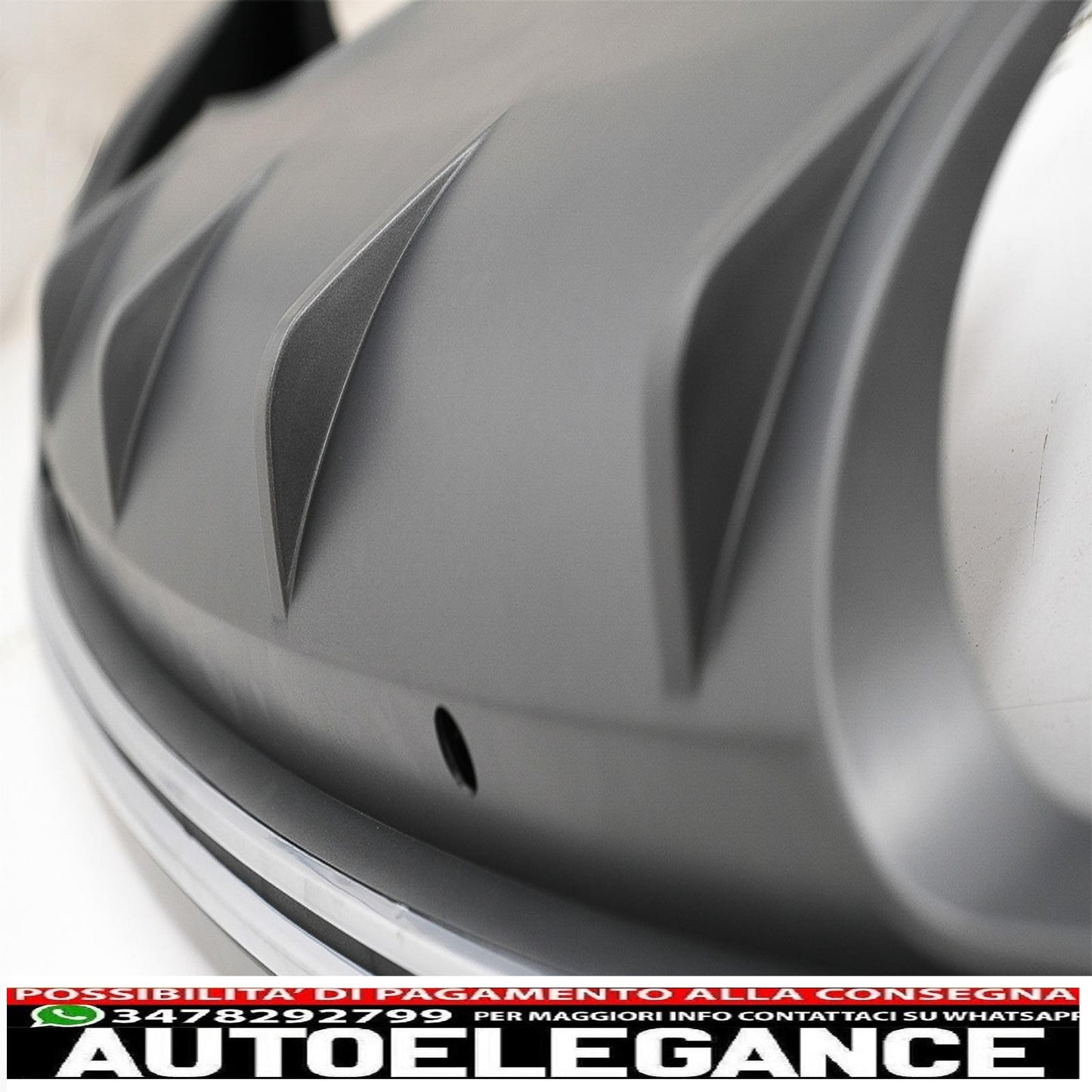 Diffusore a mantovana per paraurti posteriore con sistema di scarico e doppi terminali di scarico adatto per audi q5 8r (2009-2016)