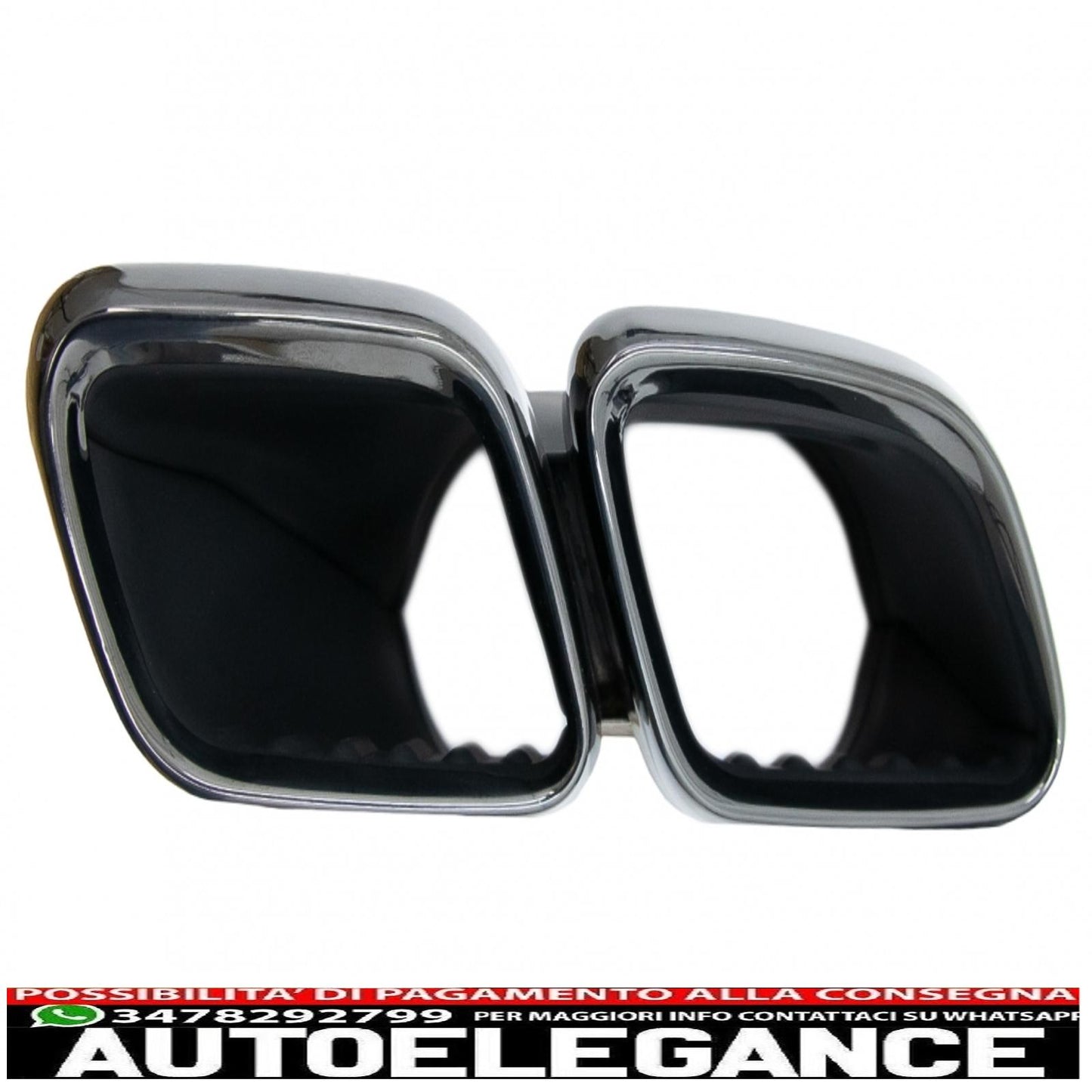 diffusore paraurti posteriore adatto a mercedes classe c w205 s205 (2014-2020) c63s design punte nere solo per amg sport line