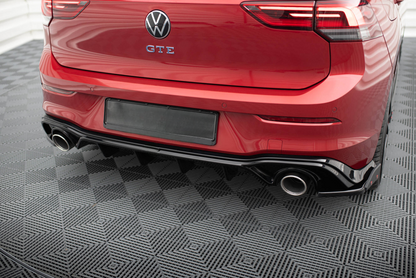 REAR DIFFUSER + EXHAUST TIPPER FOR VOLKSWAGEN GOLF GTE MK8 