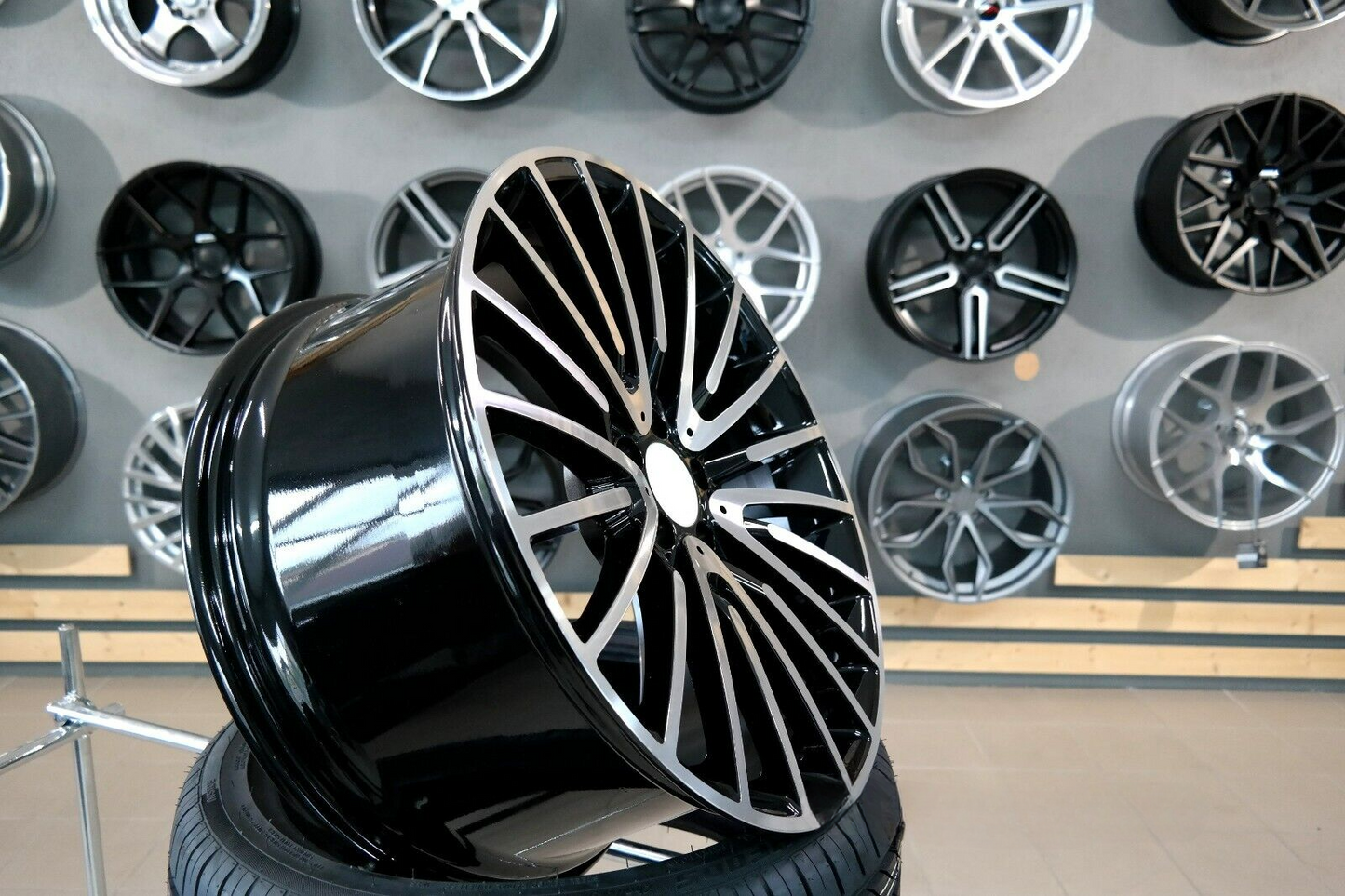 ADATTO per per Mercedes E S CLAS 20 inch 5x112 Stile AMG Multi Raggi Nero Ruote