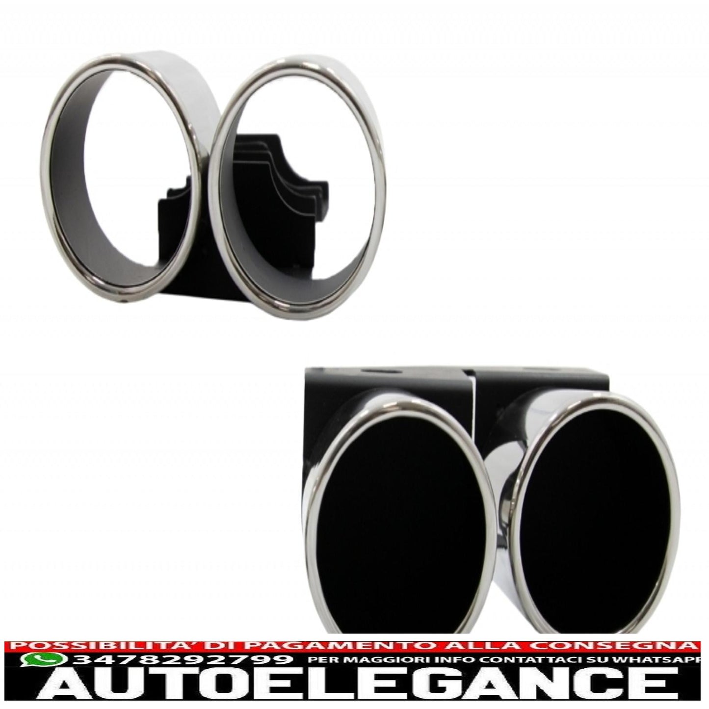 Diffusore d'aria con mantovana per paraurti posteriore adatto per audi a4 b8 pre restyling (2008-2011) con terminali di scarico e terminali di scarico limousine/avant s4 design