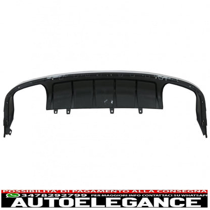 Diffusore a mantovana per paraurti posteriore con terminali di scarico adatto per audi a6 c8 4k avant berlina (2018-up) s6 design argento