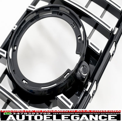 griglia anteriore centrale adatta per mercedes glc x253 c253 facelift (2020 in poi) gtr panamericana design nero cromato