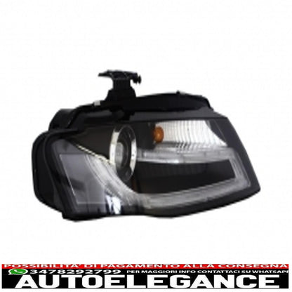 griglia anteriore senza badge con coperture per fendinebbia e fari con luce di marcia diurna a LED adatta per audi a4 b8 (2008-2011) design rs4