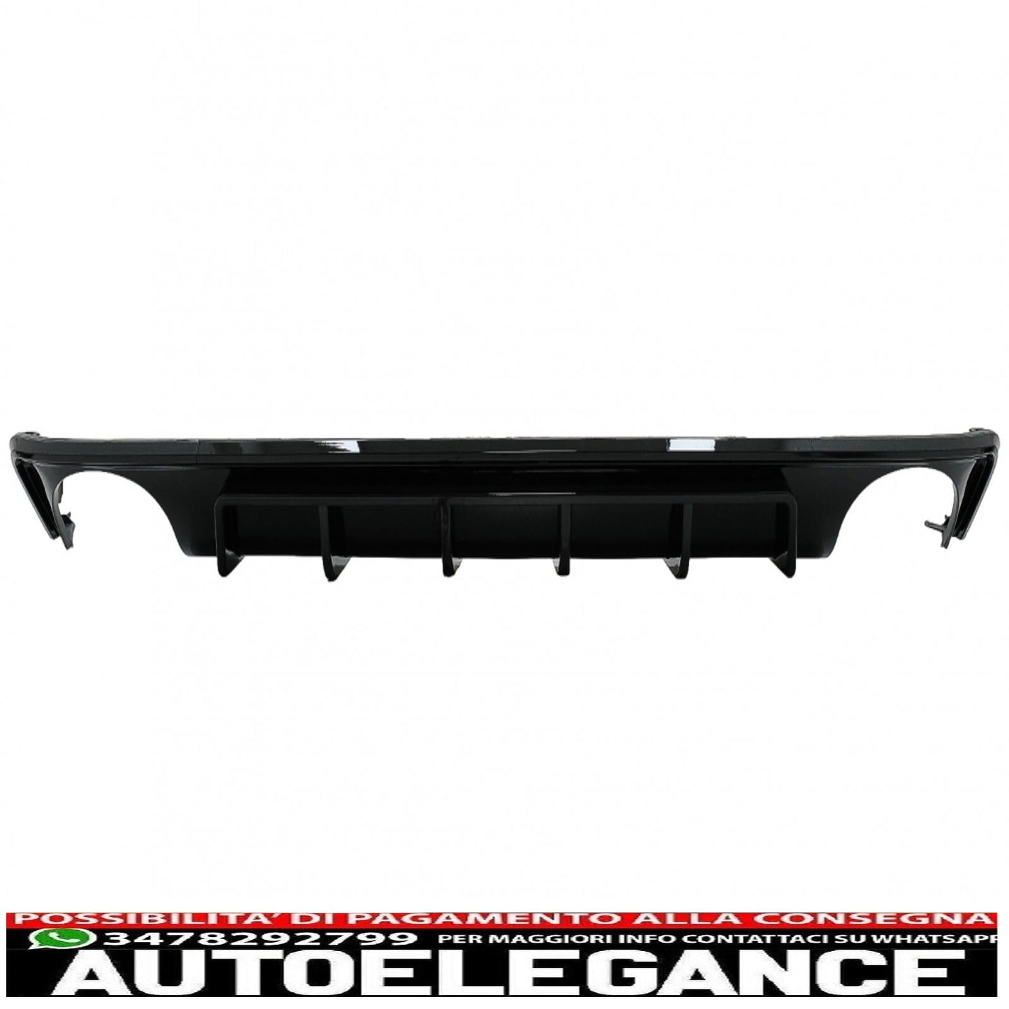 Diffusore e terminali di scarico per paraurti posteriore adatti per audi a6 c8 4k avant berlina (2018-up) rs6 design pianoforte nero