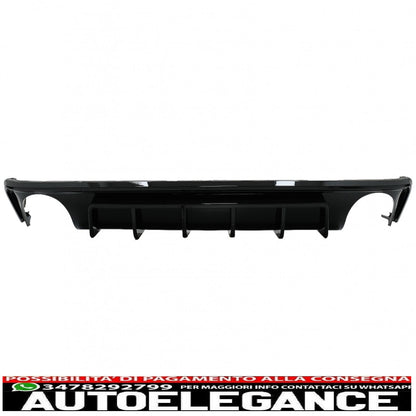 Diffusore e terminali di scarico per paraurti posteriore adatti per audi a6 c8 4k avant berlina (2018-up) rs6 design pianoforte nero