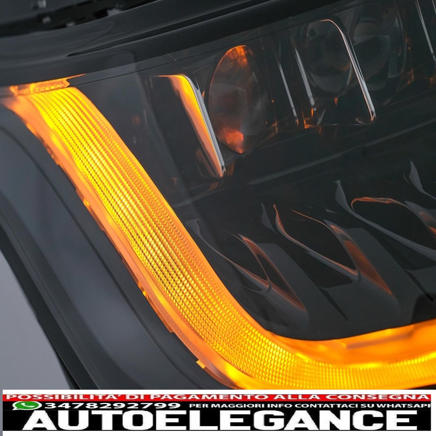 LED headlights suitable for Land Rover Range Sport L494 (2013-2017) with dynamic conversion of direction indicators to Matrix Look model from 2018 onwards 