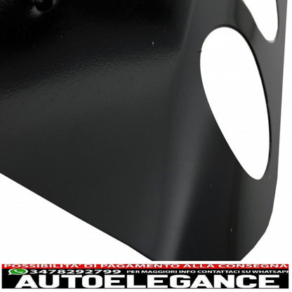 Gloss Black Front Bumper Skid Plate Off Road Spoiler LED DRL Extension Fit For Mercedes G Class W463 (1989-2016) B-Design 