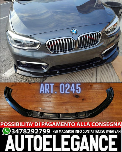 SPLITTER ADATTO PER BMW SERIE 1 F20 2015-2019 STANDARD NERO LUCIDO