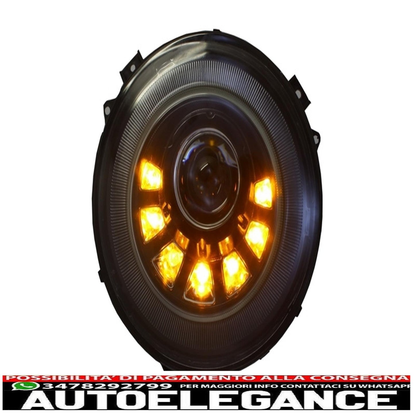 bi-xenon led headlights suitable for mercedes w463 g-class (2005-2017) m square look with dynamic and smooth cornering light 
