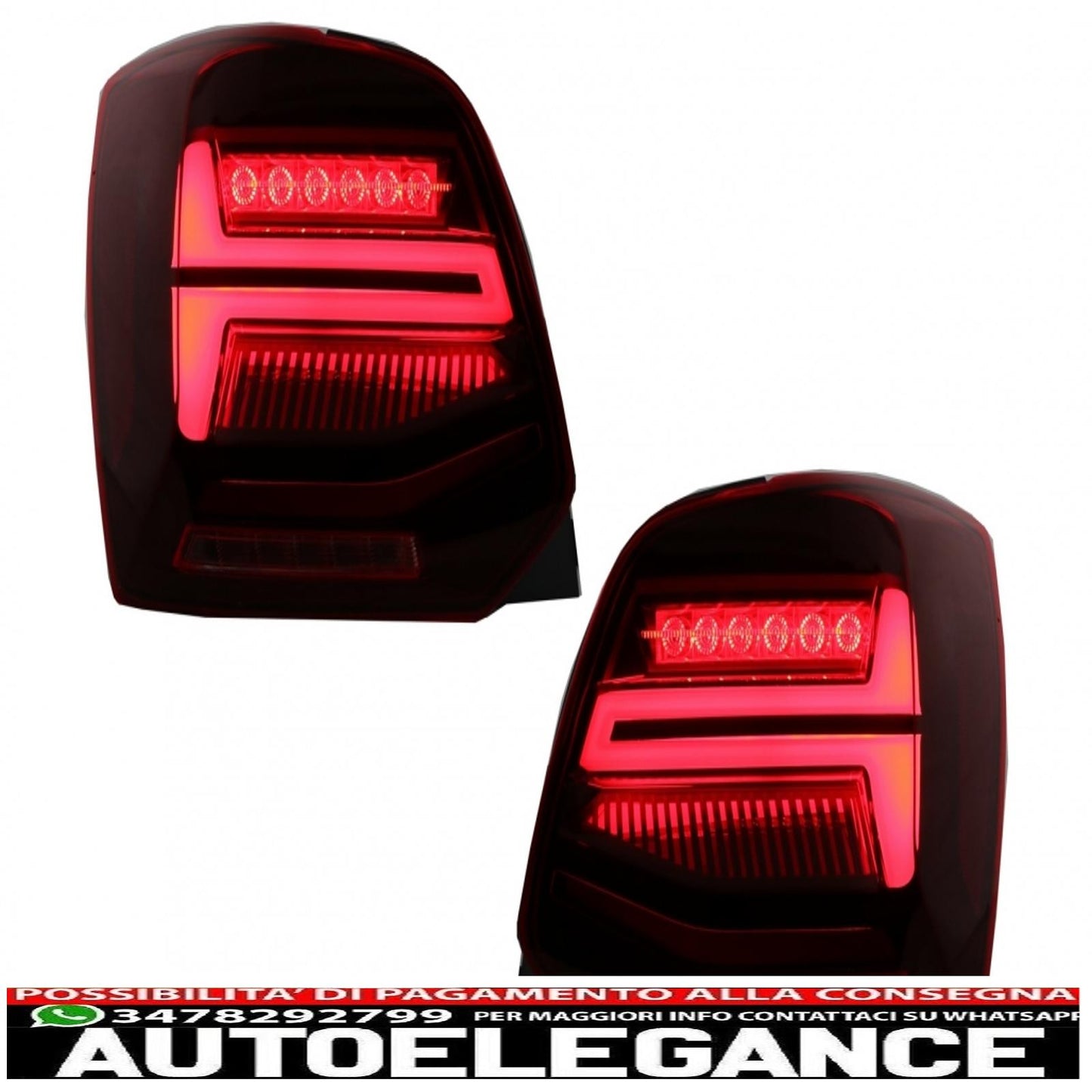 fanali posteriori full led adatti per vw polo 6r 6c 61 (2011-2017) indicatori di direzione dinamici sequenziali vento look