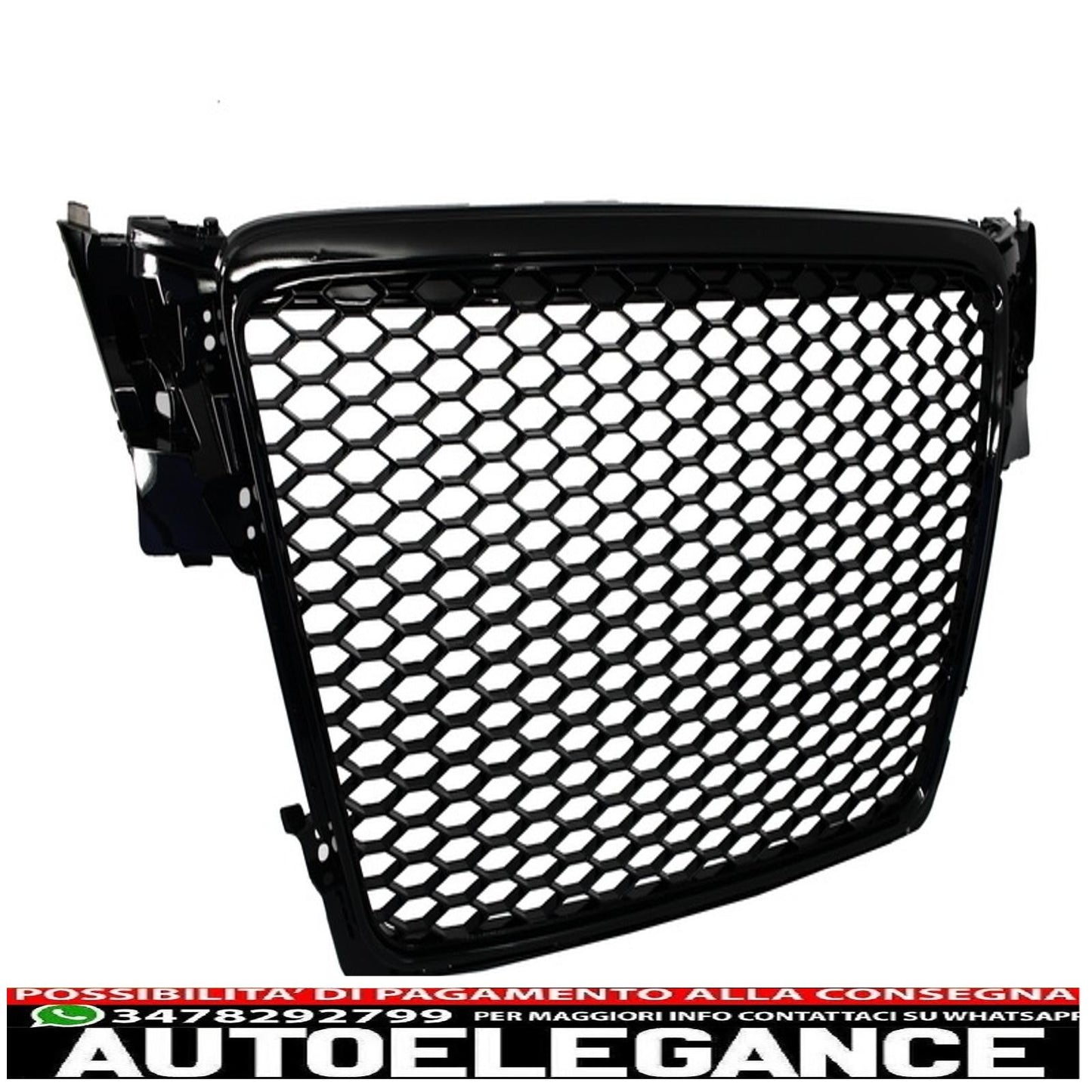 diffusore del paraurti posteriore e terminali di scarico con griglia centrale e luci posteriori a LED adatti per audi a4 b8 avant pre restyling (2007-2011)