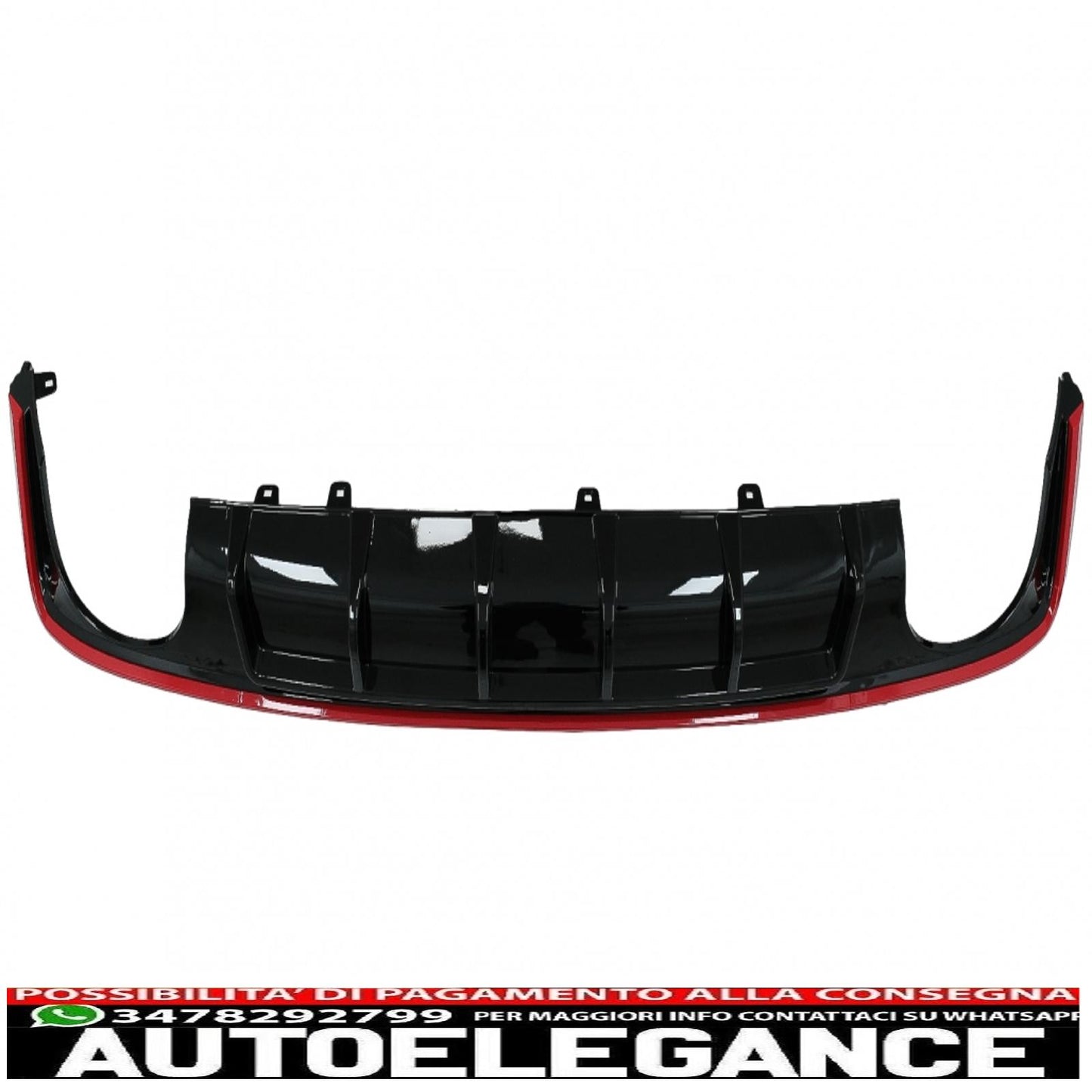 Diffusore e terminali di scarico per paraurti posteriore adatti per audi a6 c8 4k avant berlina (2018-up) rs6 design rosso