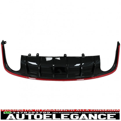 Diffusore e terminali di scarico per paraurti posteriore adatti per audi a6 c8 4k avant berlina (2018-up) rs6 design rosso