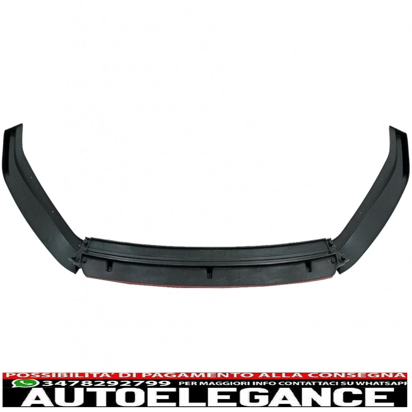 Front bumper lip extension spoiler suitable for vw golf 7.5 restyling (2017-2020) gloss black/red 